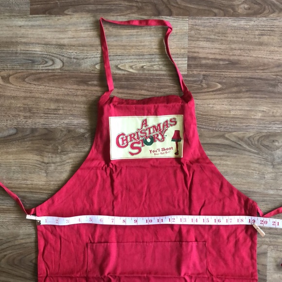 A Christmas Story You’ll Shoot Your Eye Out Red Apron-New - Picture 4 of 15